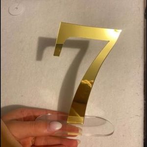 Gold Mirror Table Numbers